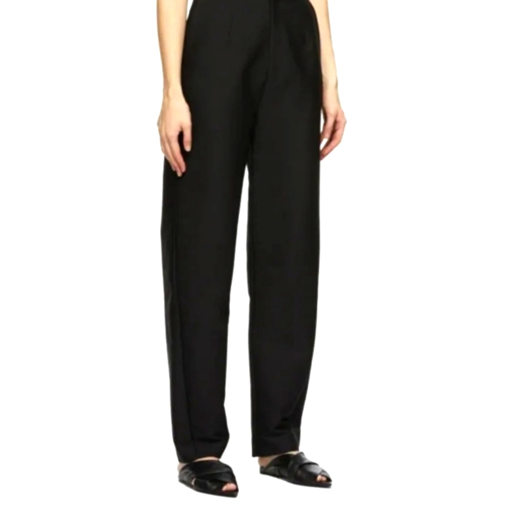 Toteme Women's Heavy Cotton Trousers Black 200 $498 NWT 38